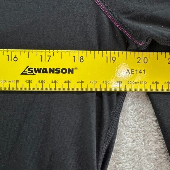 Merino Blend By Paradox Base Layer Womens L Black 1/4 Zip Logo Pullover Outdoor - Picture 10 of 13